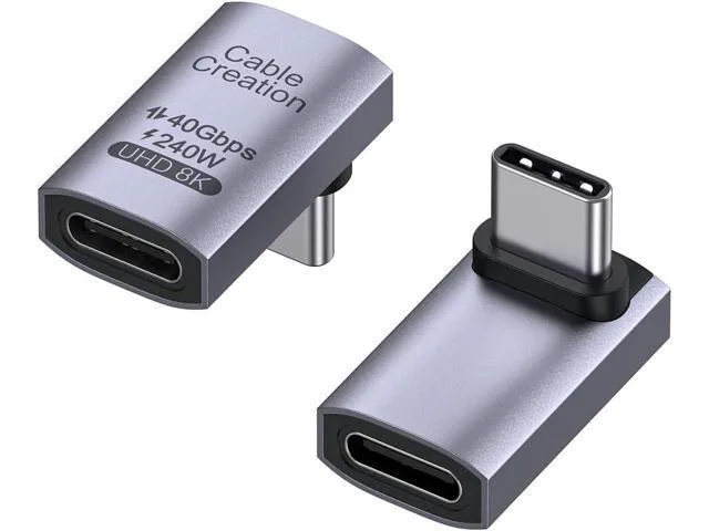 ORVIX ORVIX 90 Degree USB C Adapter 2 Pack UP Angle 40Gbps 240W — product photo