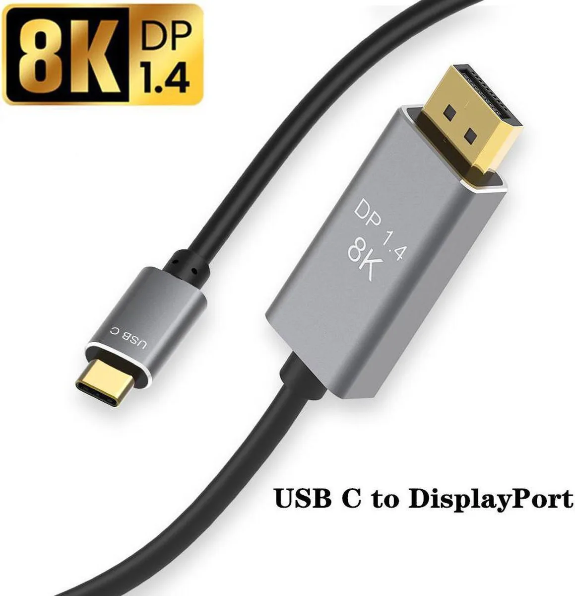 SMUGDESK SMUGDESK USB-C to DisplayPort 1.4 cable 10FT 32.4Gbps 8K@60Hz 4K@144Hz 2K@240Hz HDR — product photo