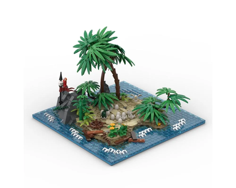 ZITIANYOUBUILD ZITIANYOUBUILD MOC-119656 Pirate Island 870 Parts Educational Building Set — product photo
