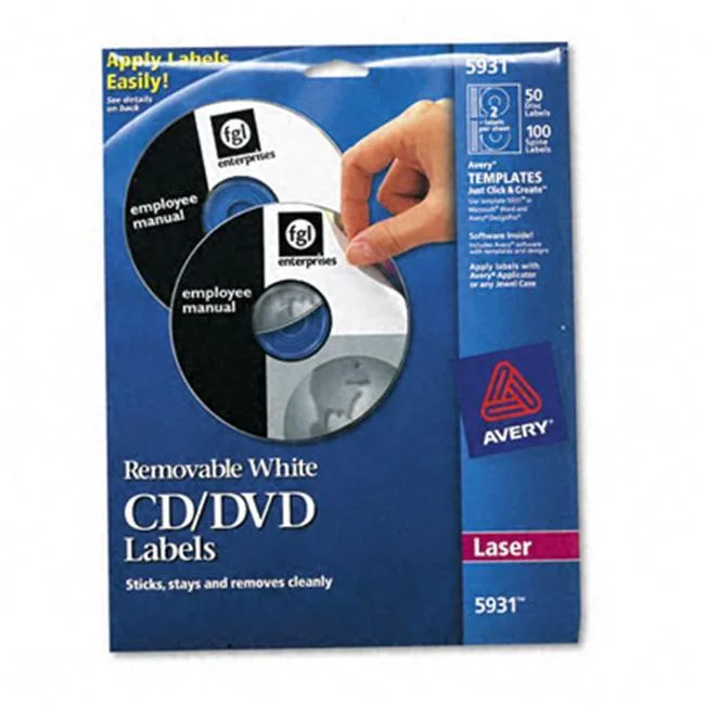 Avery Avery 5931 Matte White Removable CD Labels 100 — product photo