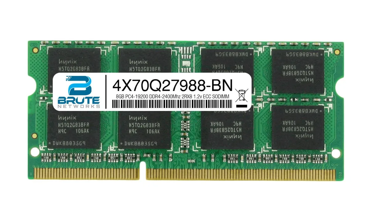 Brute Networks Brute Networks 8GB DDR4-2400 ECC SODIMM 2Rx8 1.2V 4X70Q27988-BN — product photo