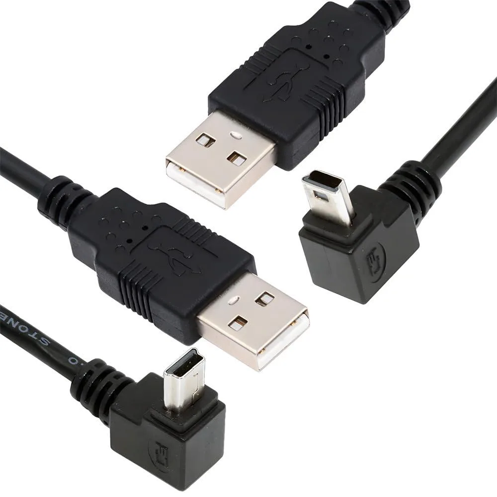 LORDWORLD LORDWORLD Mini USB B 90° Angled Cable Pair 50cm — product photo