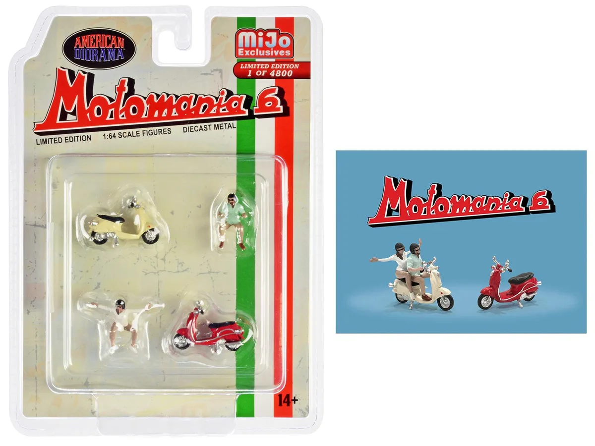 American Diorama American Diorama Motomania 6 4pc 1/64 Diecast Set Ltd 4800 — product photo