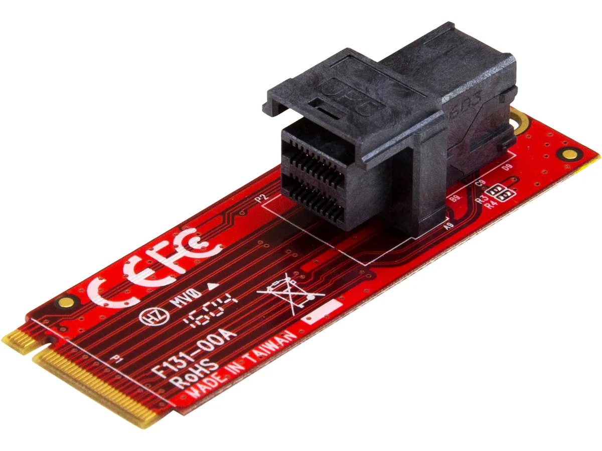 STARTECH STARTECH M2E4SFF8643 U.2 to M.2 Adapter SFF-8643 to M-Key PCIe x4 ssd accessory — product photo