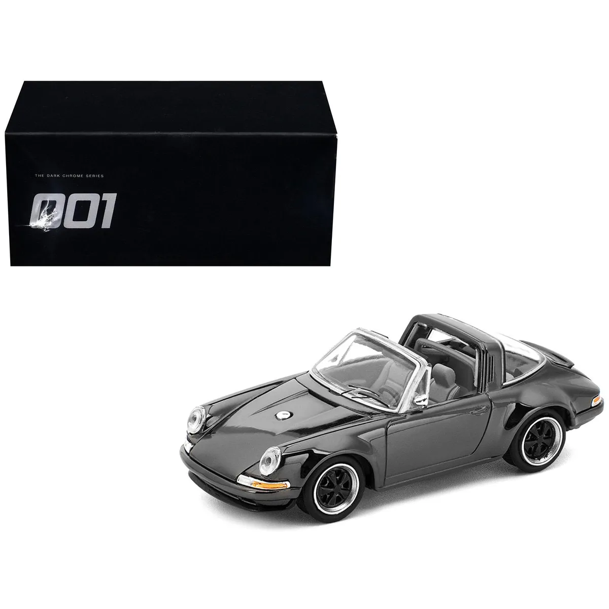 Pop Race Pop Race Singer Targa Dark Chrome 1/64 Diecast Car — product photo