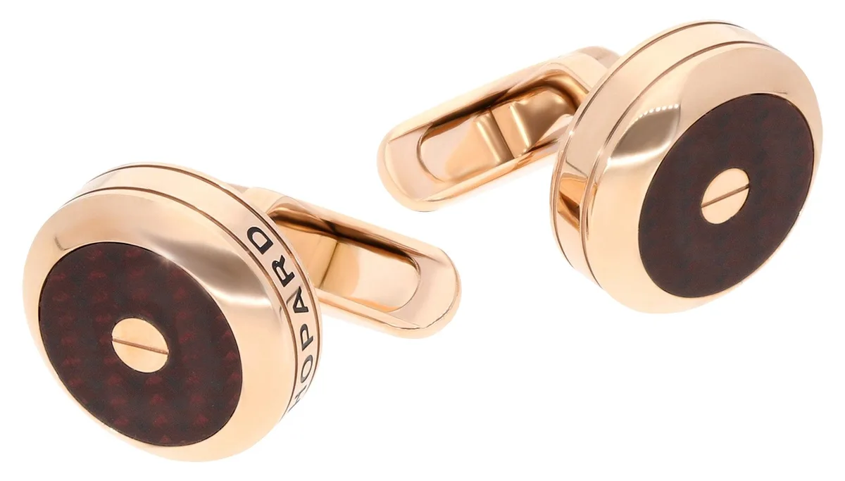 Chopard Chopard 95014-0079 Rose Gold PVD Steel Red Carbon Fiber Cufflinks — product photo