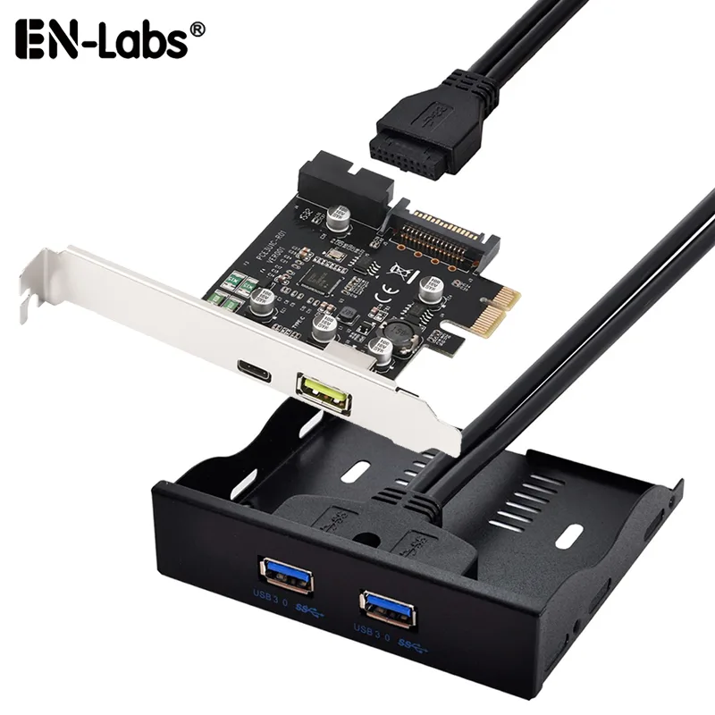 EN-Labs EN-Labs PCIe to USB 3.1 Card 2×USB 3.0 Front Panel — product photo
