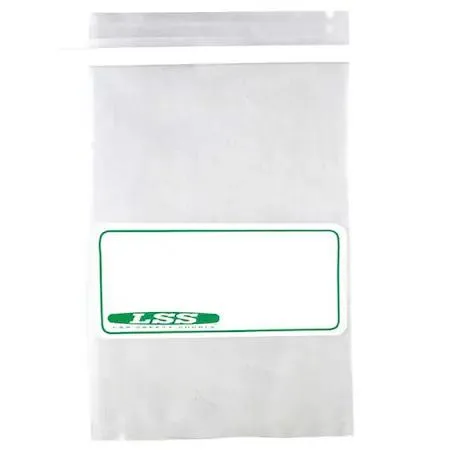 Clear sterile sampling bag, write-on panel, zip seal, pack of 500