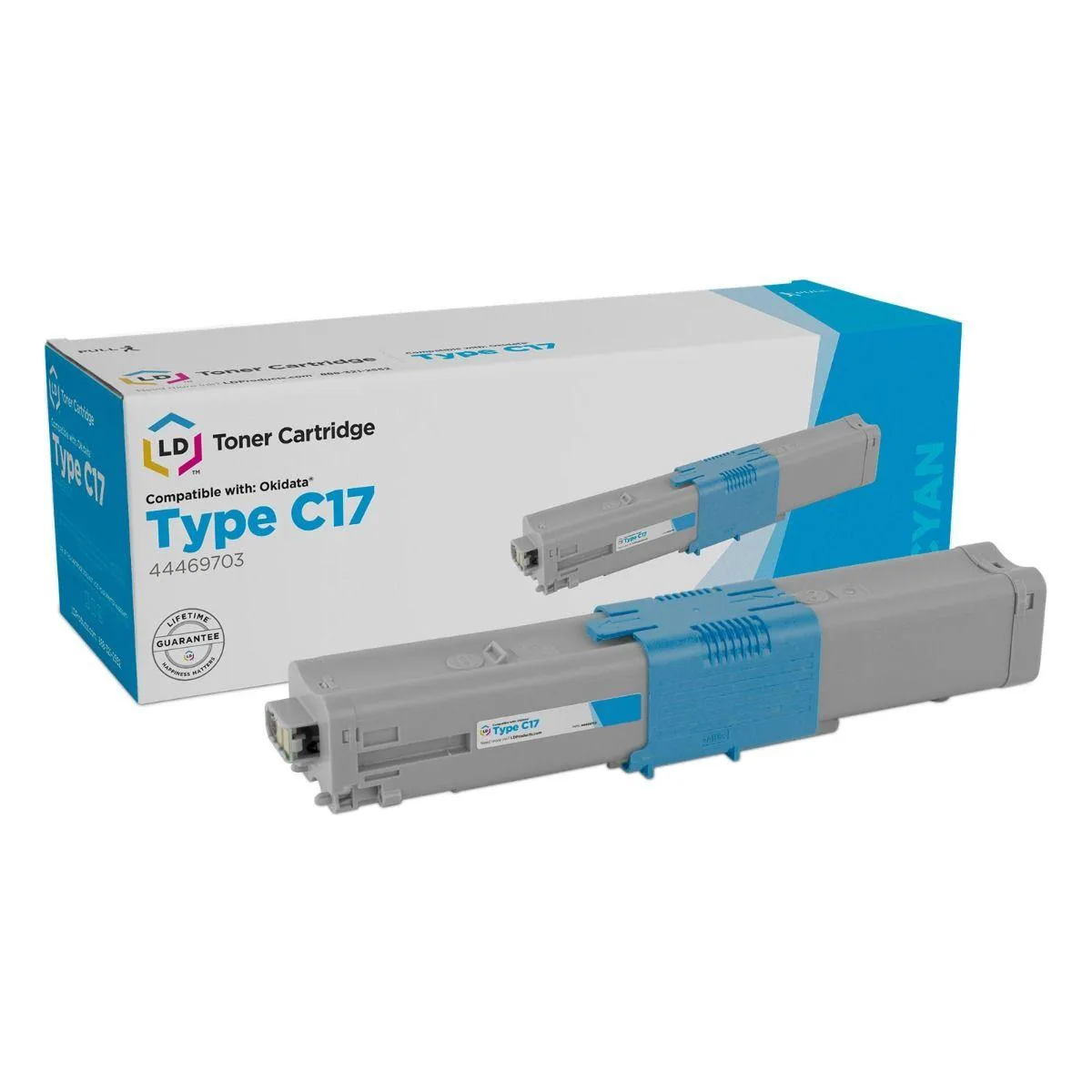 LD Products LD Products Compatible Toner Cartridge Cyan Type C17 44469703 — product photo