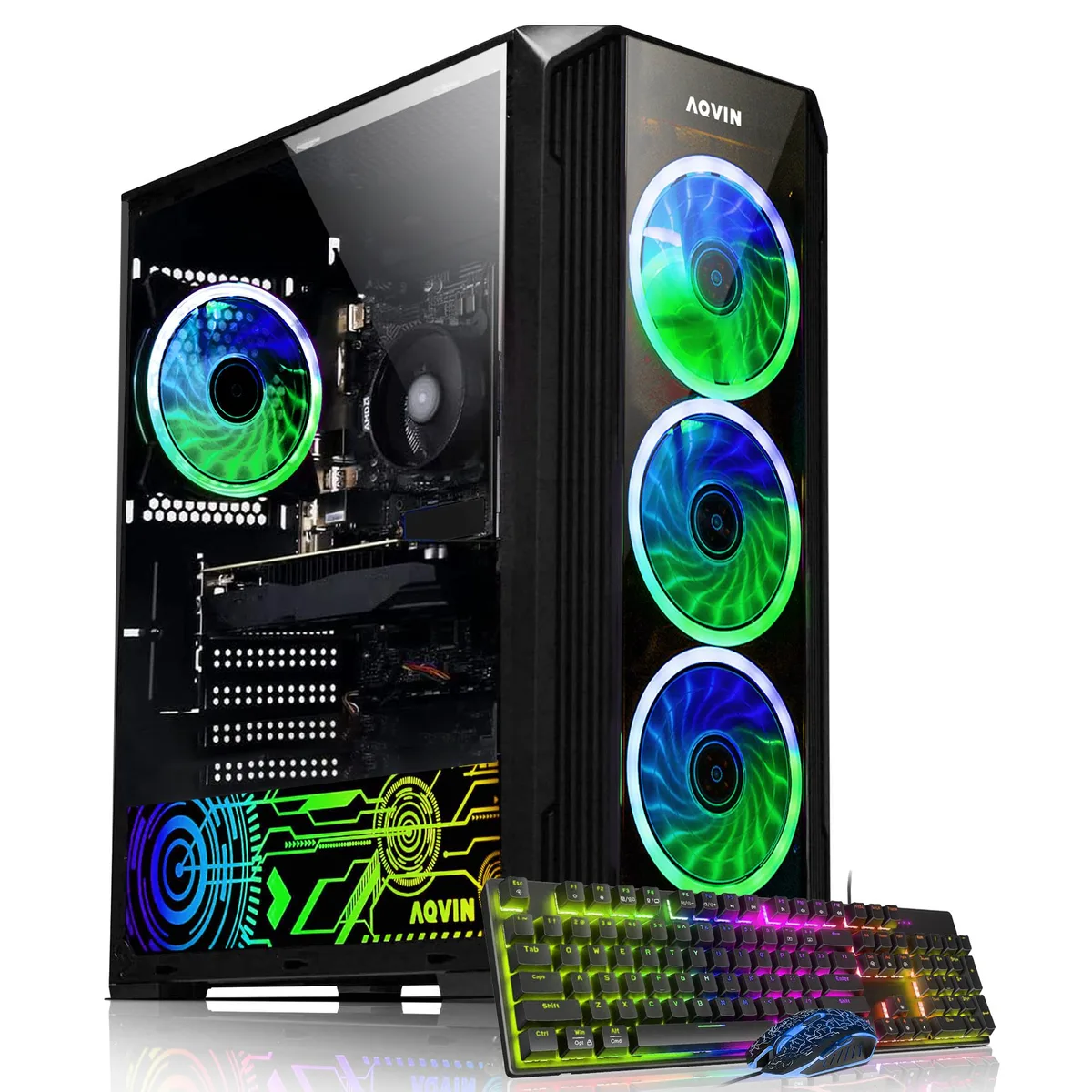 AQVIN AQVIN ZForce Gaming PC Ryzen 7 2700 RTX 3050 6GB 16GB DDR4 1TB SSD — product photo