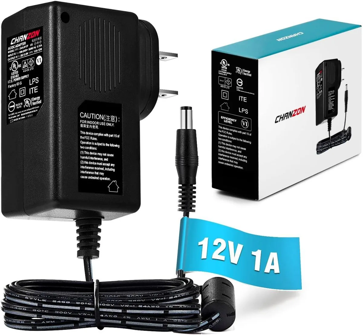 BASEUS BASEUS 12V 1A 12W AC Adapter 5.5x2.1mm Barrel — product photo