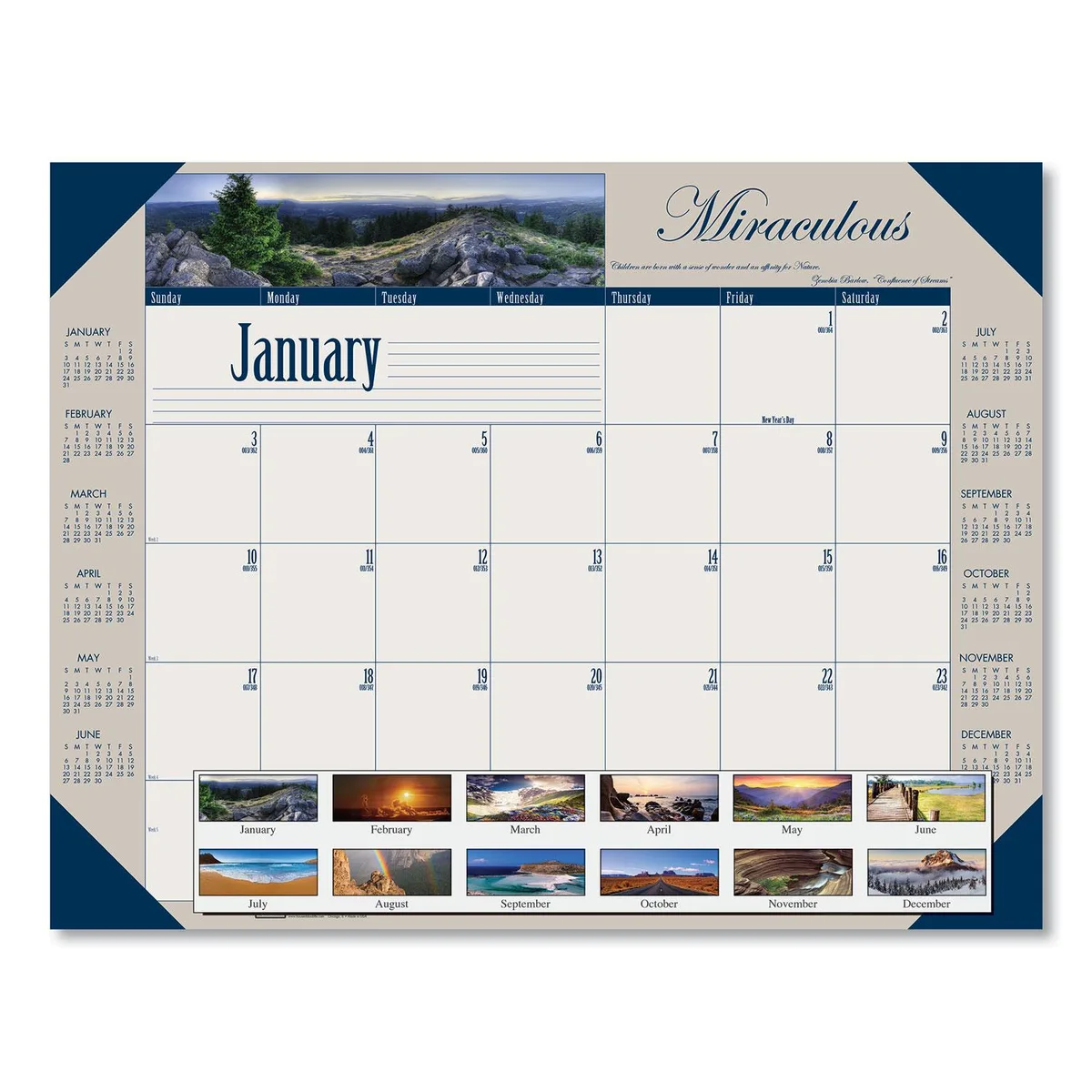 House of Doolittle House of Doolittle Motivational Desk Pad Calendar 22 x 17 2026 — product photo