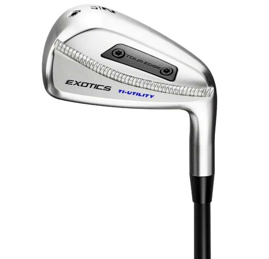 Tour Edge Golf Mfg. Inc. Tour Edge Exotics Ti-Utility Silver Chrome (2025) 17° Regular 39.75" hybrid golf club — product photo