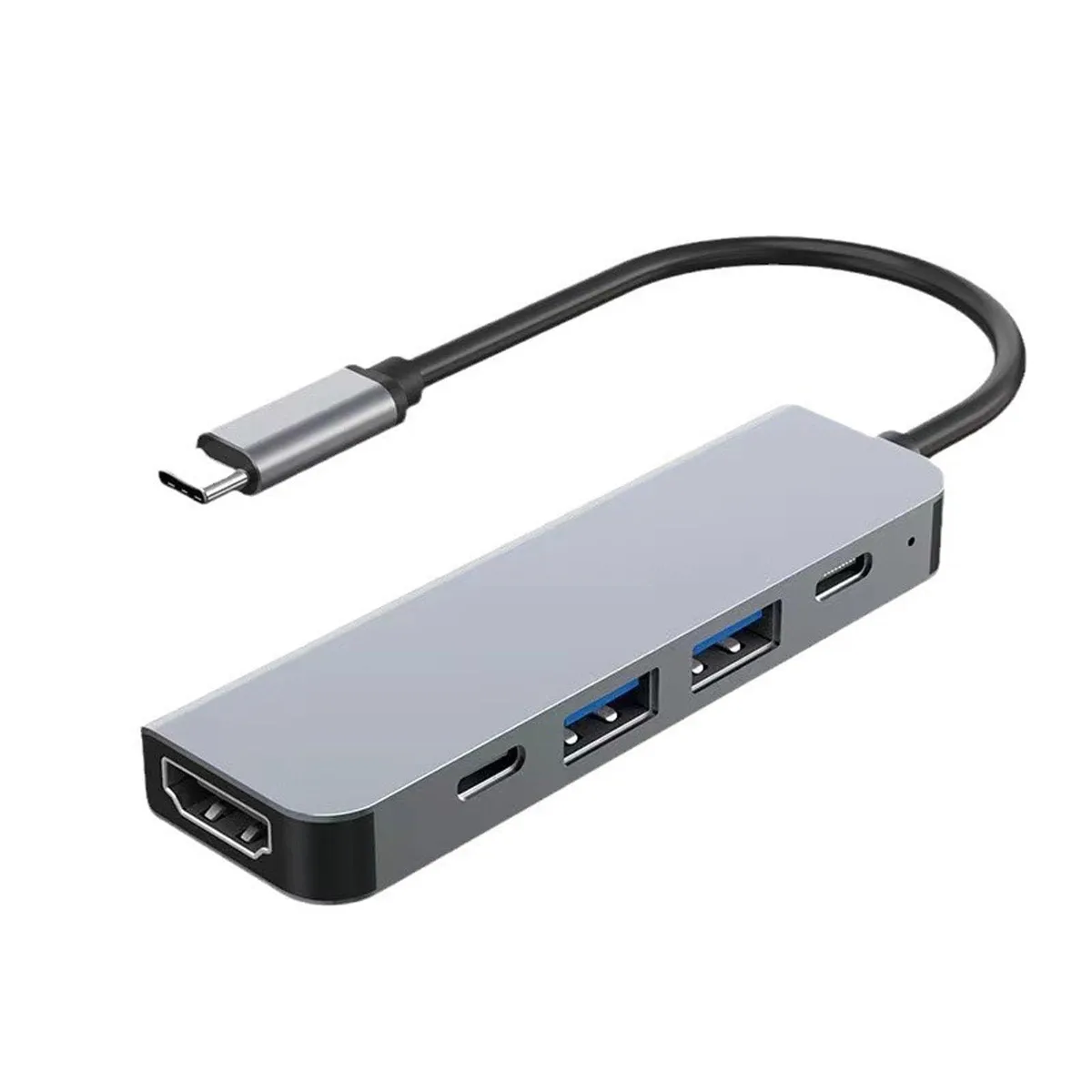 Orisell USB-C hub with HDMI, two USB-A and USB-C PD ports, compact dark finish