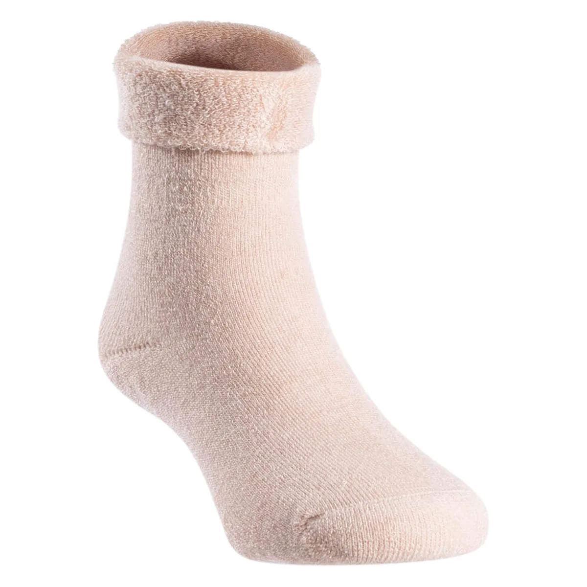 Pair of beige knee-high wool socks size 0M-6M HRL1801