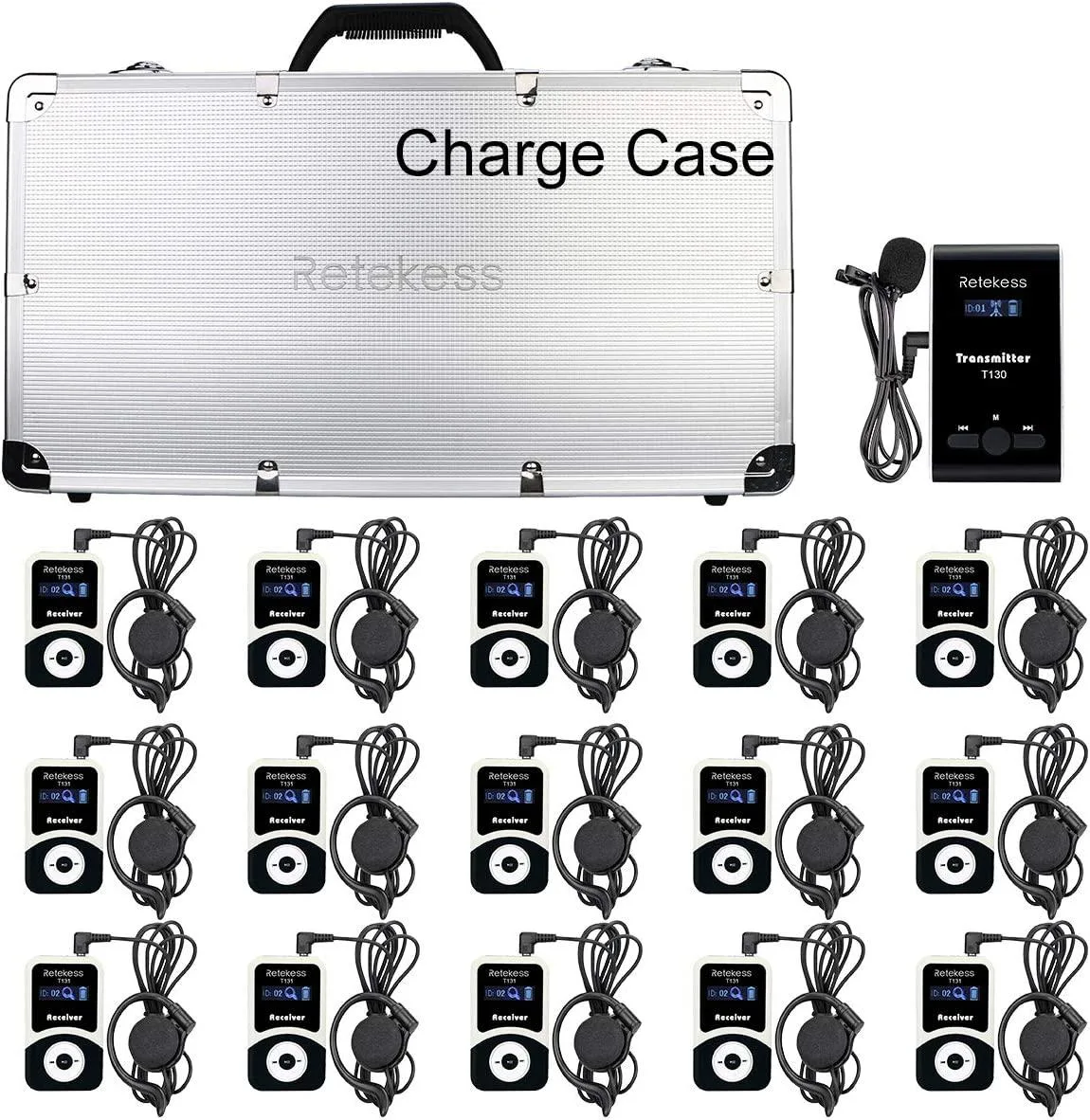 BFKK BFKK T130 live sound wireless system 1 transmitter 15 receivers 99 channels 2.4 GHz — product photo