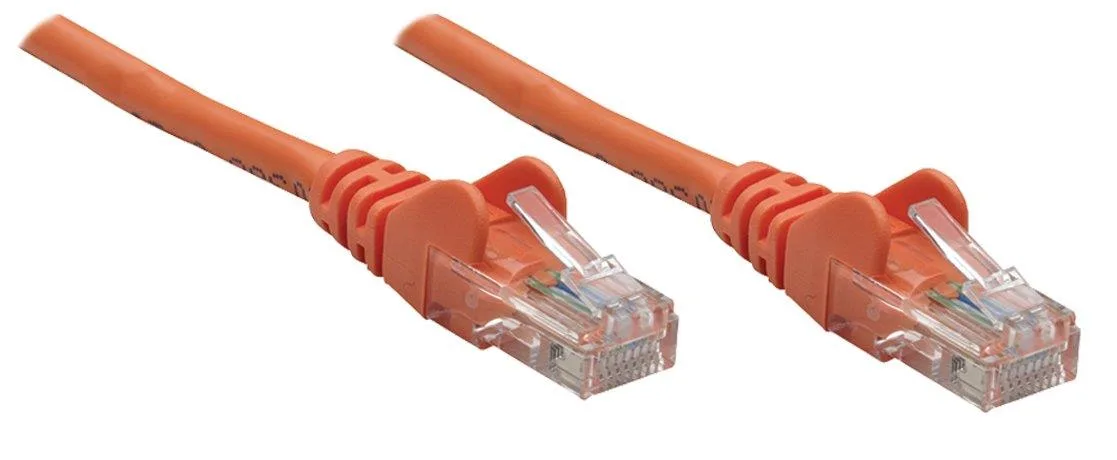 Intellinet Intellinet 338332 Cat5e UTP RJ45 network ethernet cable 30.0 m 100 ft Orange — product photo