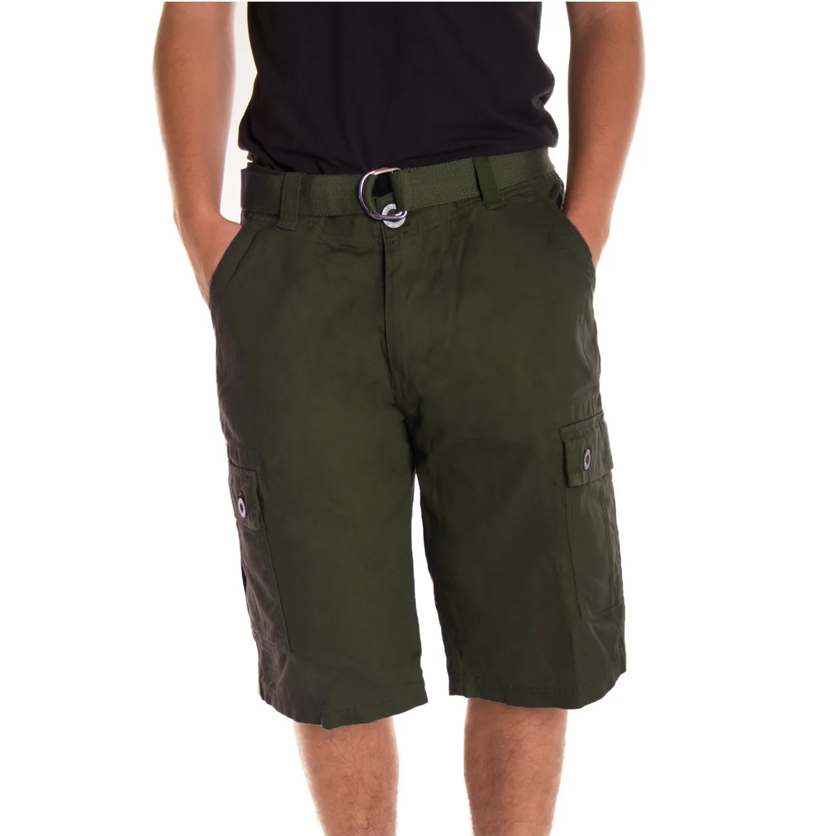 Altatac Altatac OTB1071 Men's Cargo Shorts Green Size 32 12" Inseam 100% Cotton — product photo