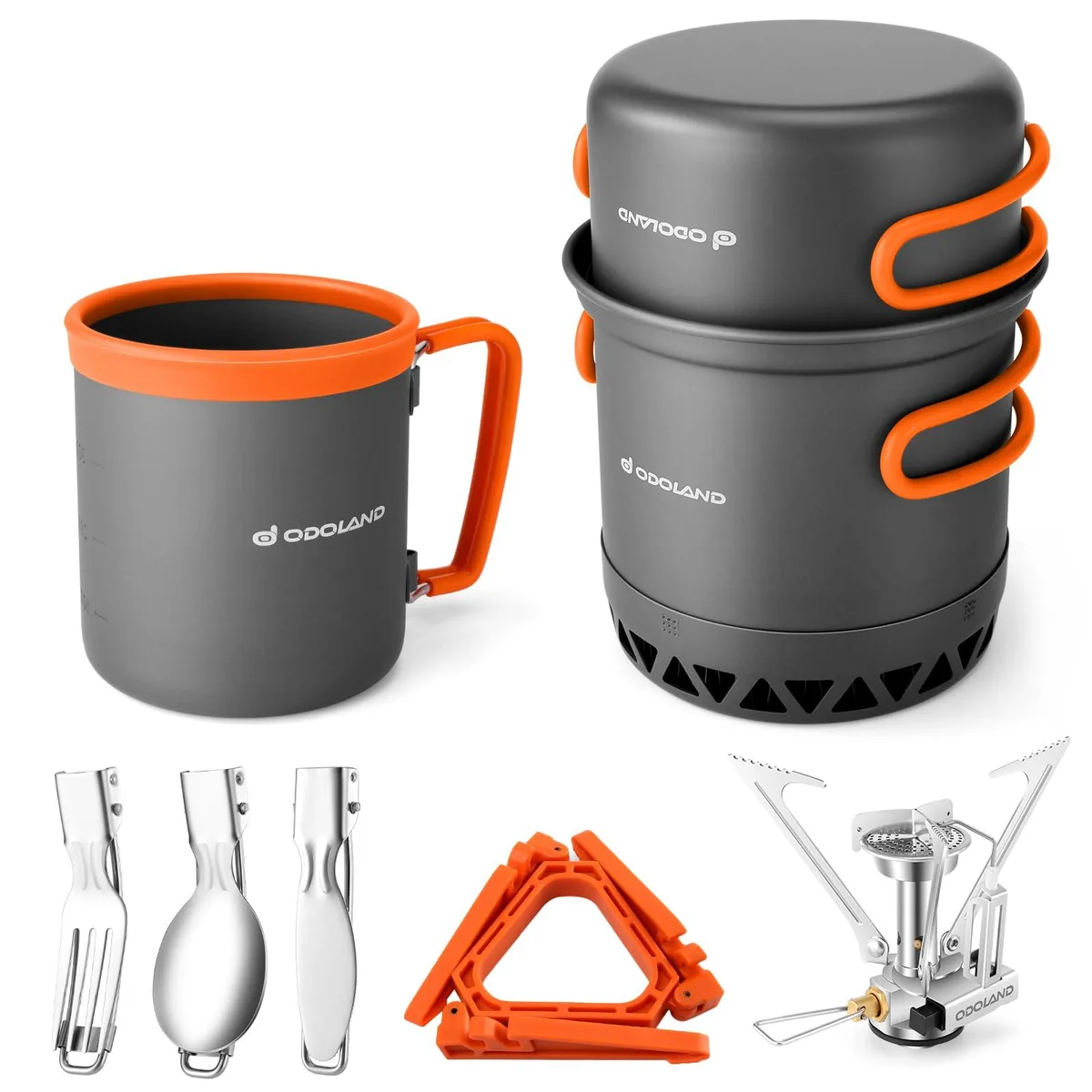  Odoland 9-piece Camping Cook Set with Stove — Medium — product photo