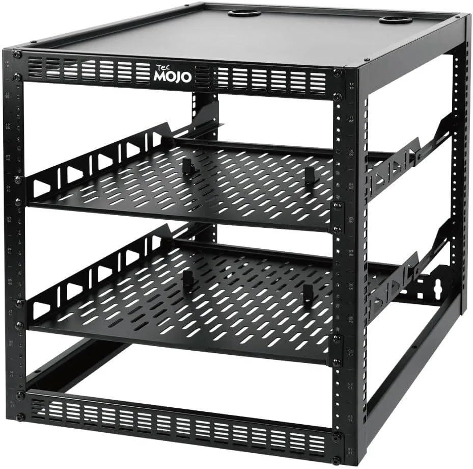 TAURKENAM TAURKENAM 12U Open Frame Server Rack with 2 Shelves — product photo