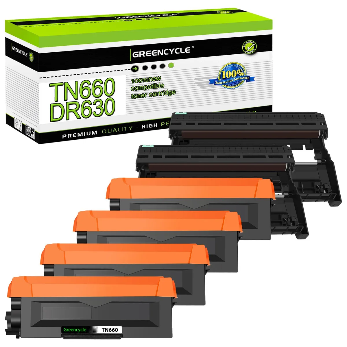 GREENCYCLE GREENCYCLE TN660 DR630 Toner Cartridge and Drum Unit Set 4 Pack 2 Pack — product photo