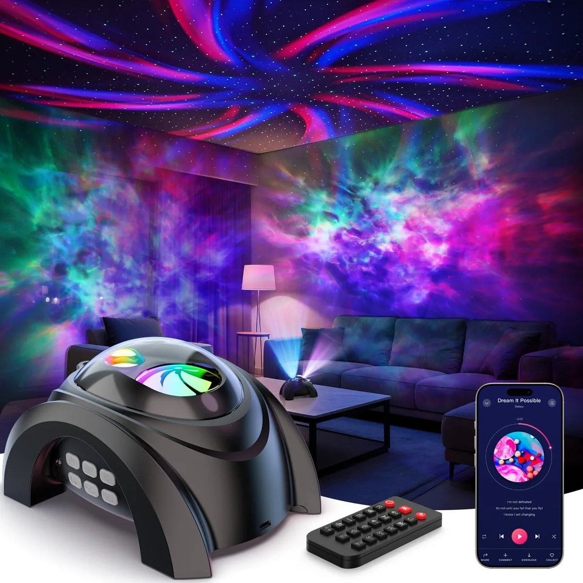  Rossetta Dual Lens Galaxy Projector 58 Effects Bluetooth 5.4 15 Sounds — product photo