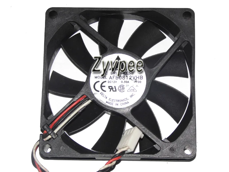 Zyvpee Zyvpee AFB0812VHB-F00 80mm 8025 12V 0.3A 3-pin case fan — product photo