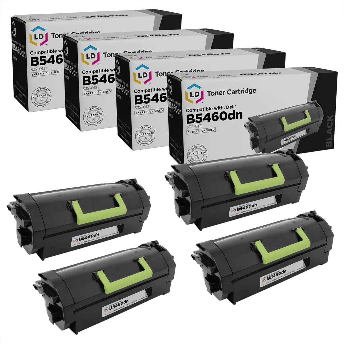 LD Products LD Products Compatible Toner Cartridge 4-pack for Dell B5460dn (332-0131) — product photo