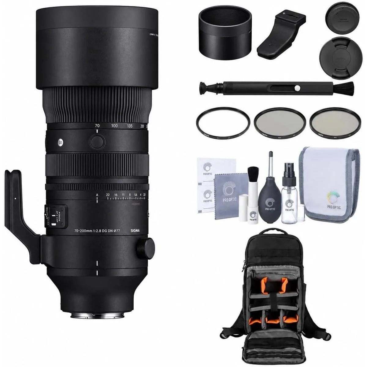 SIGMA SIGMA 70-200mm f/2.8 DG DN OS Sports Lens for L Mount with Bundle Accessories — product photo