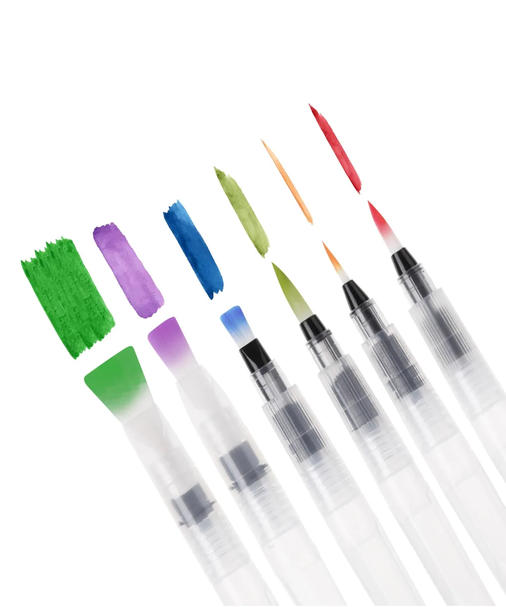  Avery Mr. Pen Watercolor Brush Pens 6 pcs 12 colors — product photo