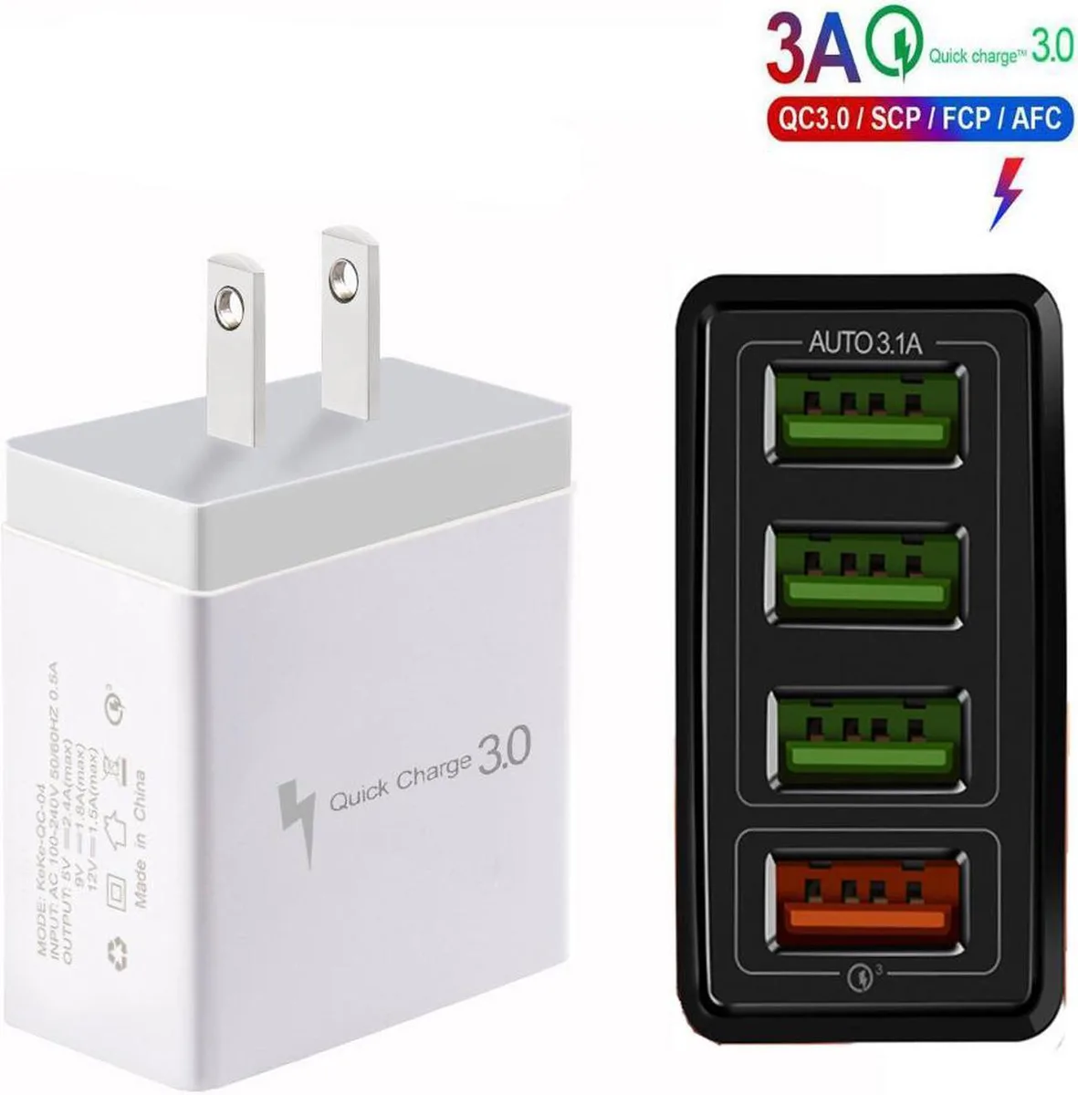 Aomoproing Aomoproing 48W 4-Port USB Charger QC 3.0 White — product photo