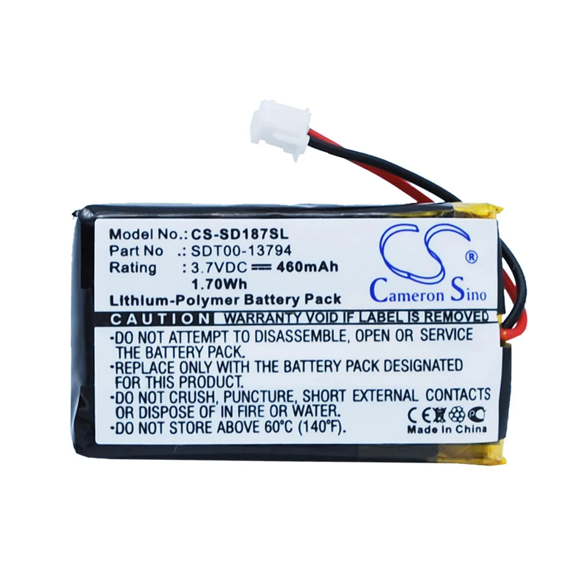 Cameron &amp; Co Cameron &amp; Co DS-CS-SD187SL Li-Polymer 3.7V 460mAh training aid — product photo