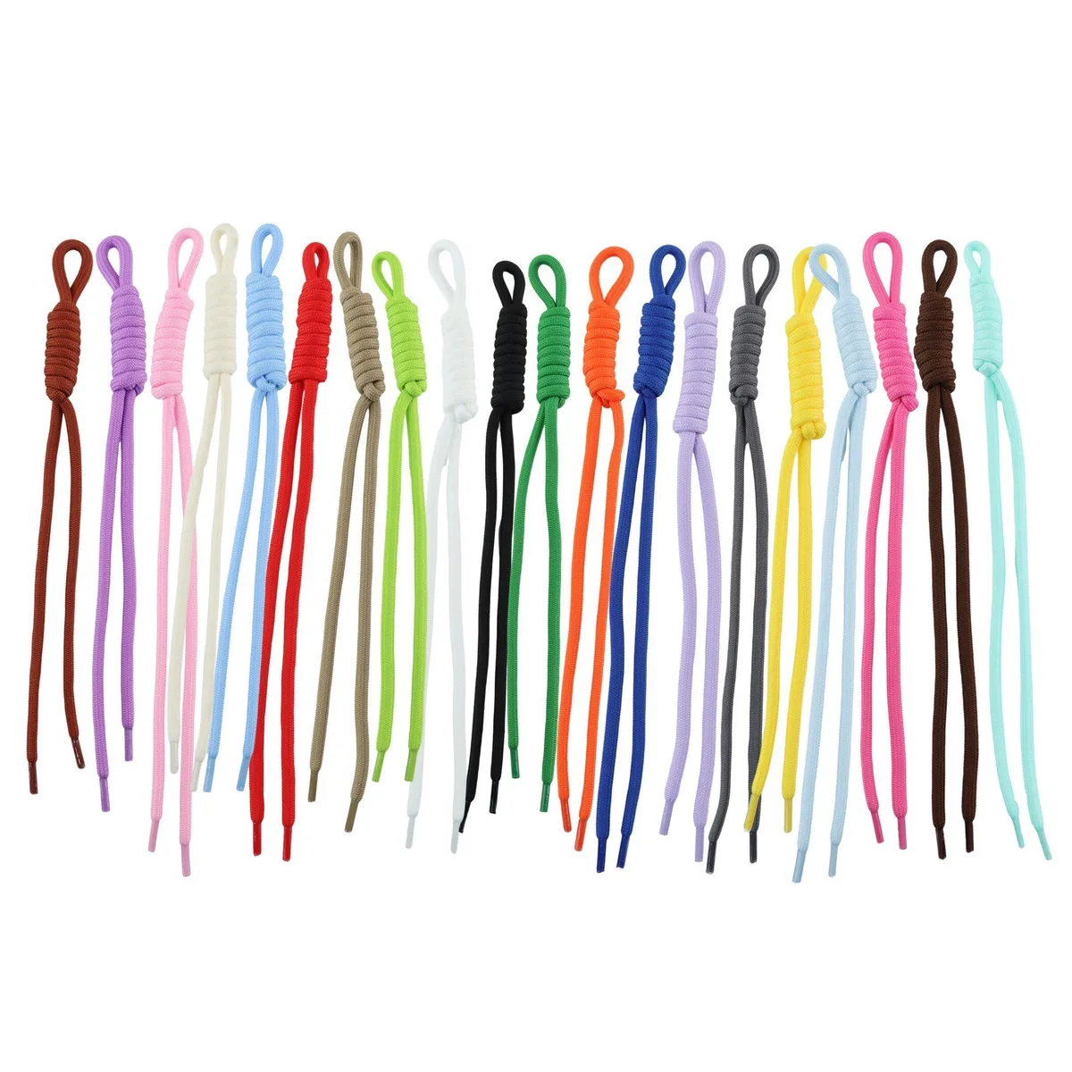 Kexinglu 20Pcs Colorful Paracord Keychains 9.5" 24cm 5mm Mixed Color — product photo