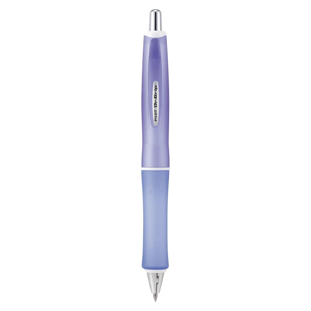 Pilot retractable ballpoint pen, black barrel, cushioned grip