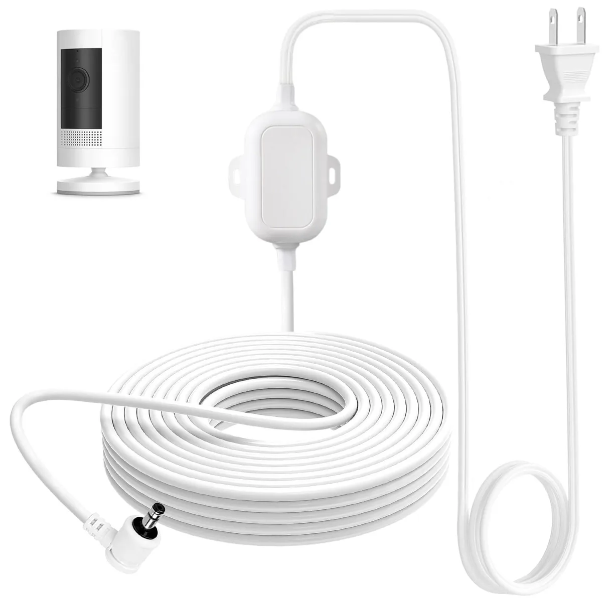  ALERTCAM RBZ196 30ft Power Adapter for Ring Stick Up Cam 3rd Gen White — product photo