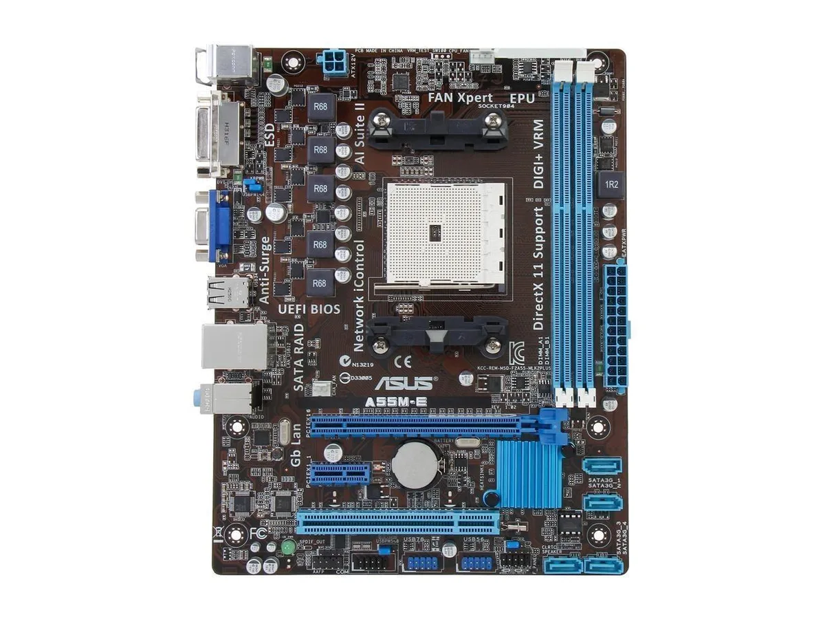 ASUS ASUS A55M-E AMD A55 Socket FM2 DDR3 32GB Micro ATX motherboard — product photo
