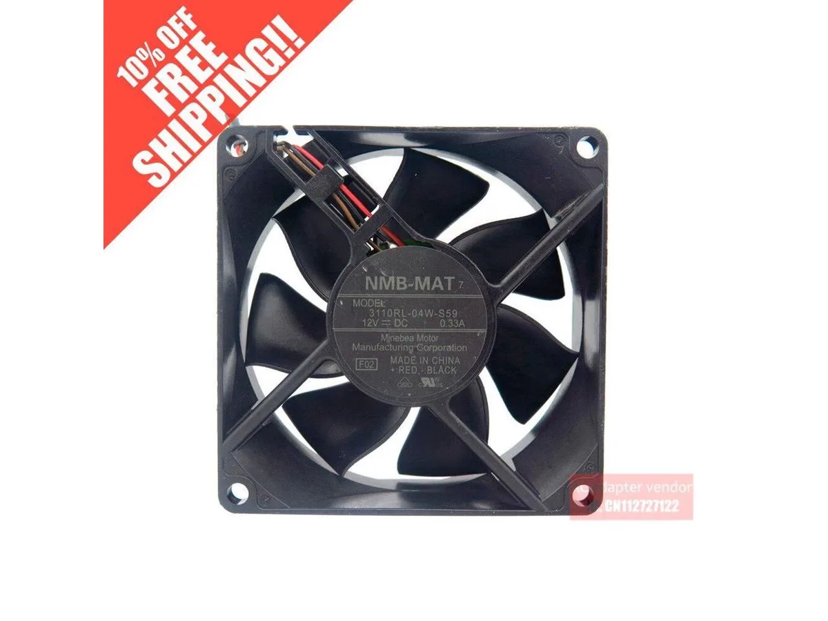 Fans Fans 8025 3110RL-04W-S59 12V .33A 3 line case fan — product photo