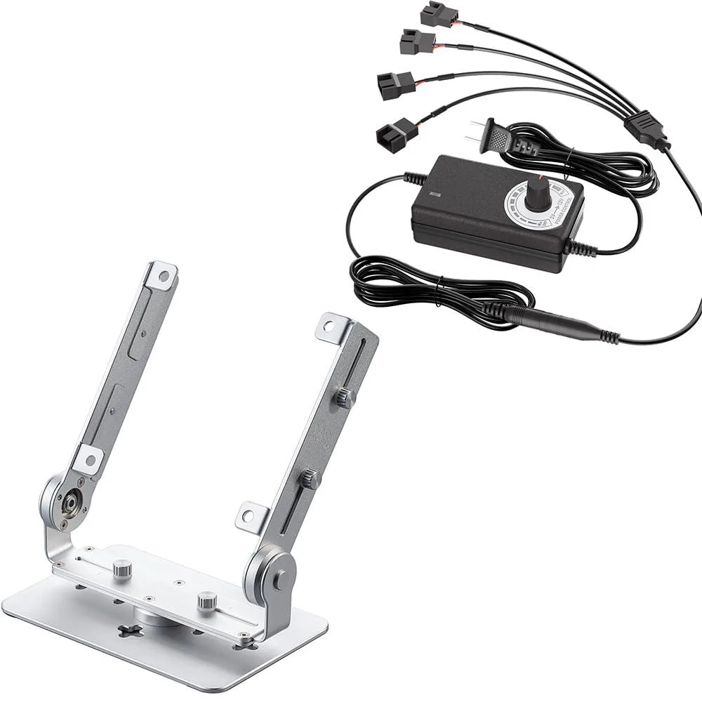 Aluminium fan speed controller stand mount, silver finish