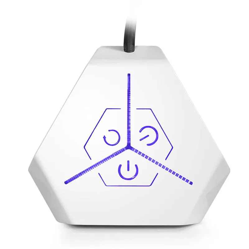 White desktop server chassis with external power button and cable