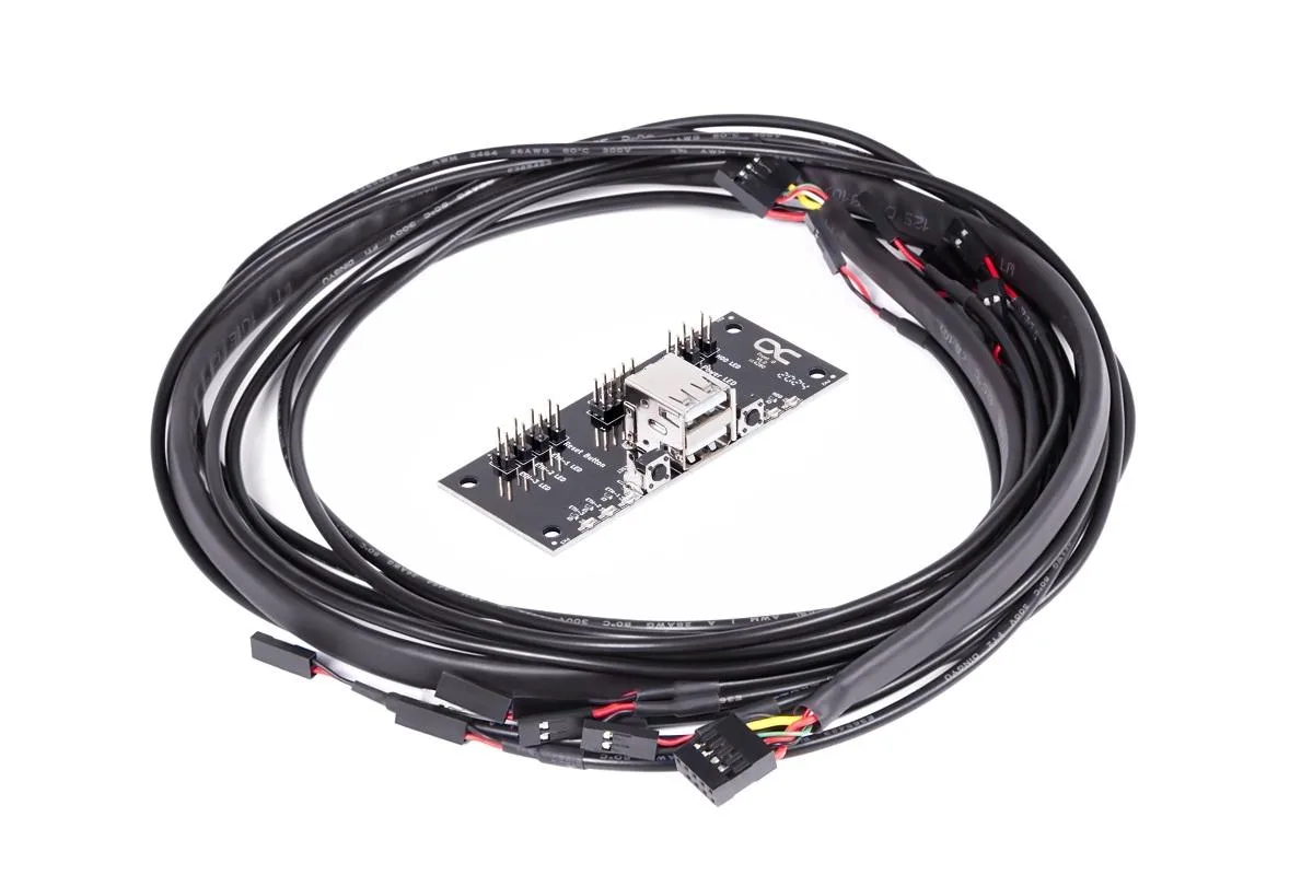 Alphacool Alphacool Front I/O Panel USB 2.0 Cable Kit Servercases Fan 120mm 4-Pin PWM 12V ARGB 25054 — product photo