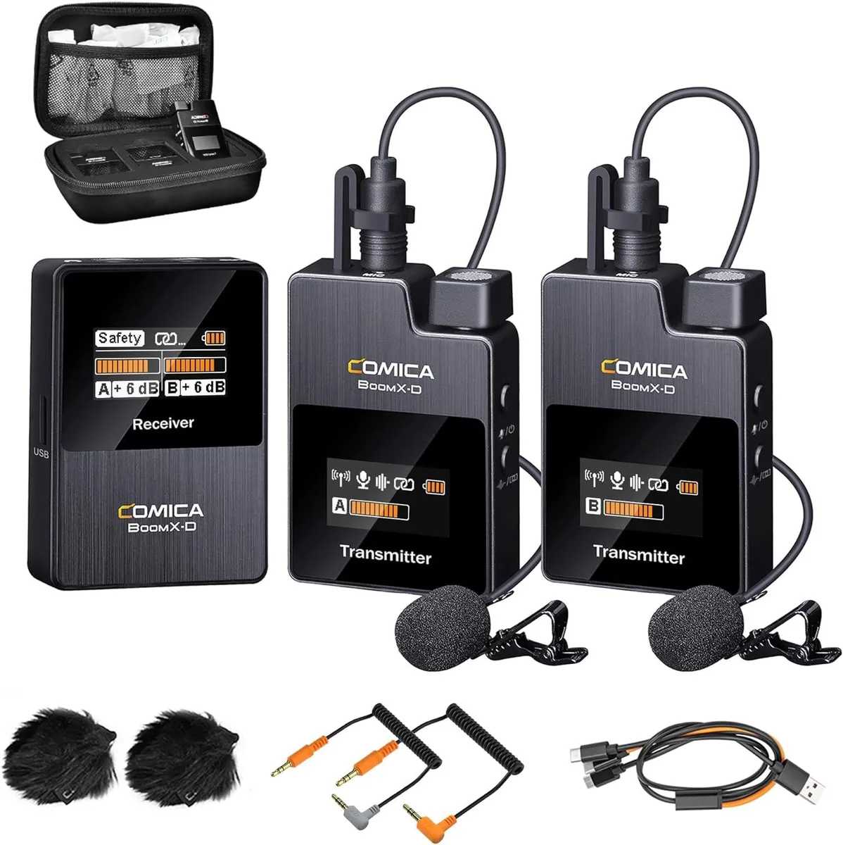 Comica Comica BoomX-D2 2.4G Wireless Lavalier Microphone System 2TX 1RX — product photo
