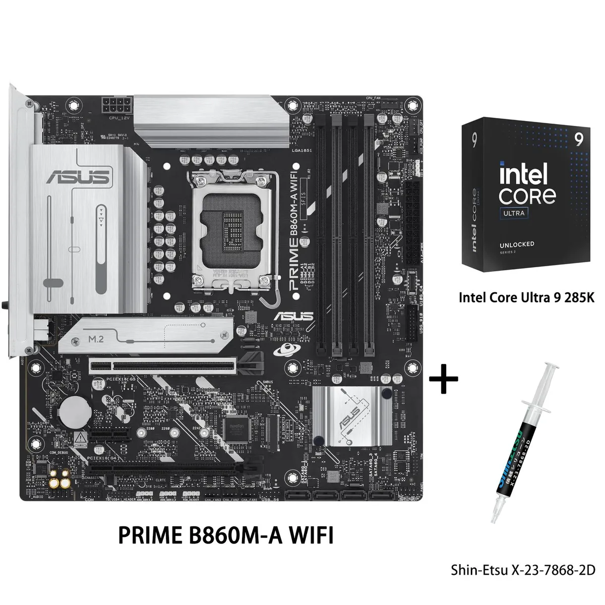 ASUS ASUS PRIME B860M-A WIFI-CSM Intel Motherboard & Ultra 9 285K Combo — product photo