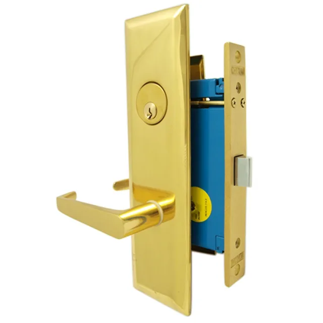 MAXTECH MAXTECH Marks Metro 116DW/3 Like Polished Brass Left Hand Mortise Storeroom Lock 2-1/2 — product photo