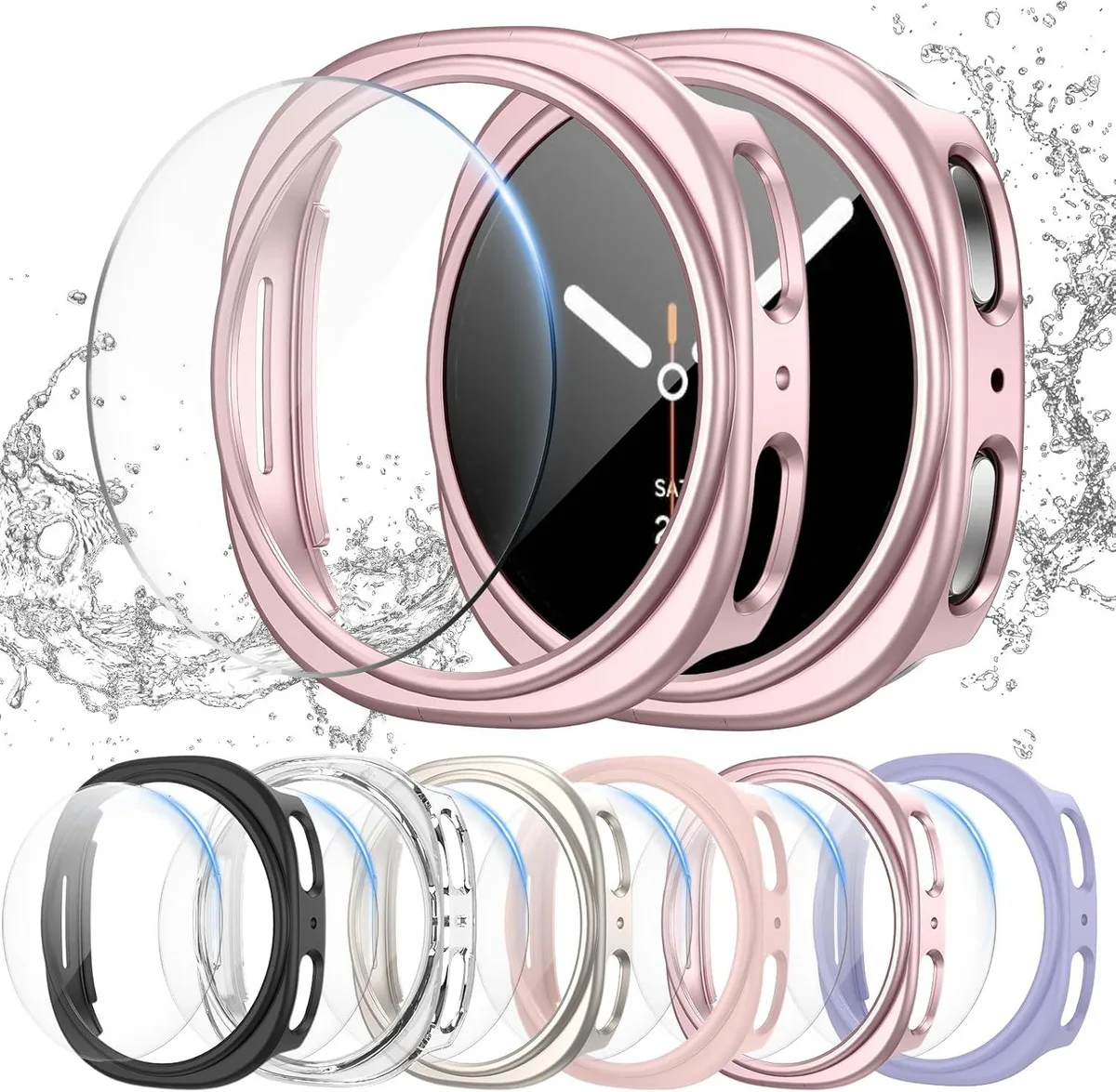 ETEIZU ETEIZU Galaxy Watch 8 40mm Screen Protector Case 6+6Pack — product photo