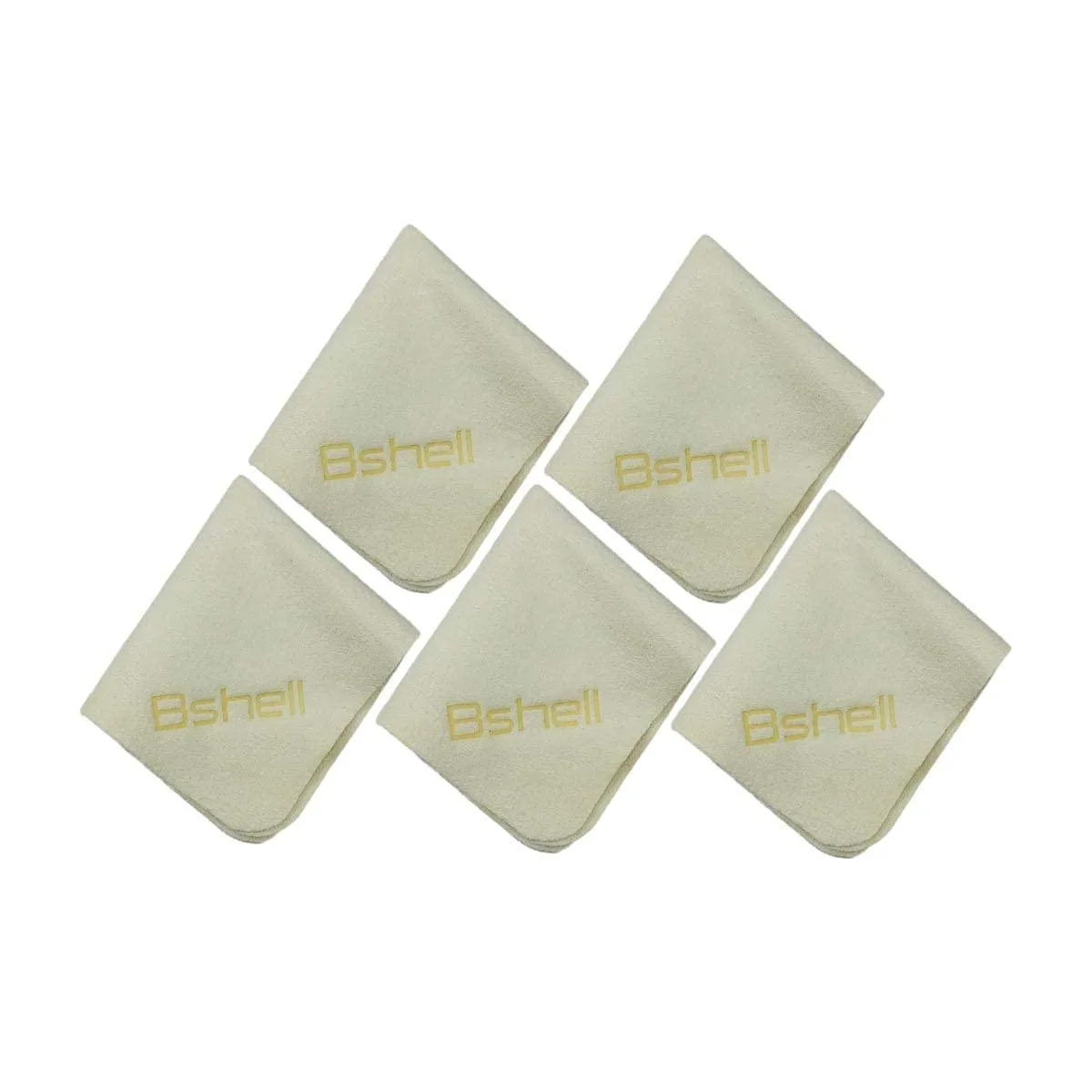  Natural Leather Chamois Cloth 7x6 inch 5 pack glass care — product photo