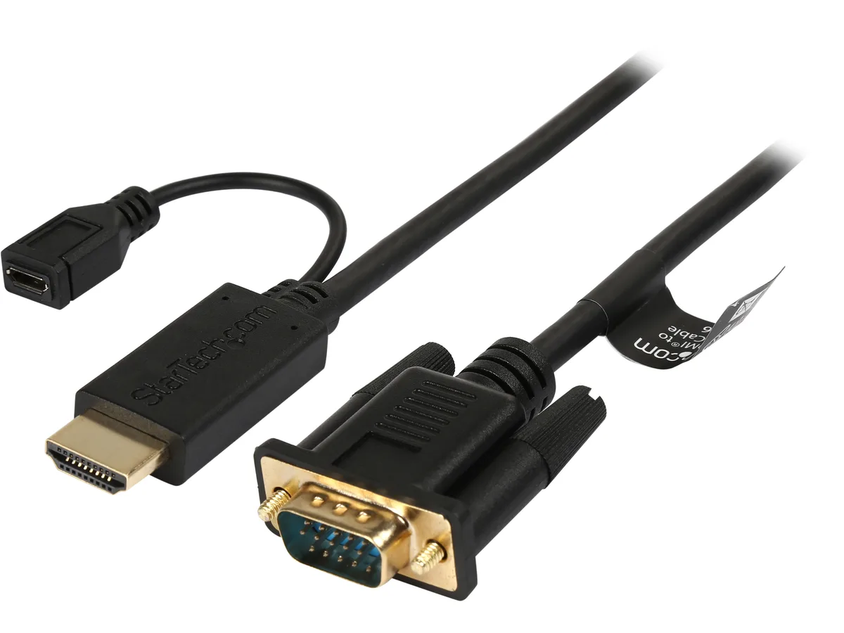 STARTECH STARTECH HD2VGAMM6 HDMI to VGA cable 6 ft 1920 x 1200 audio video converter — product photo