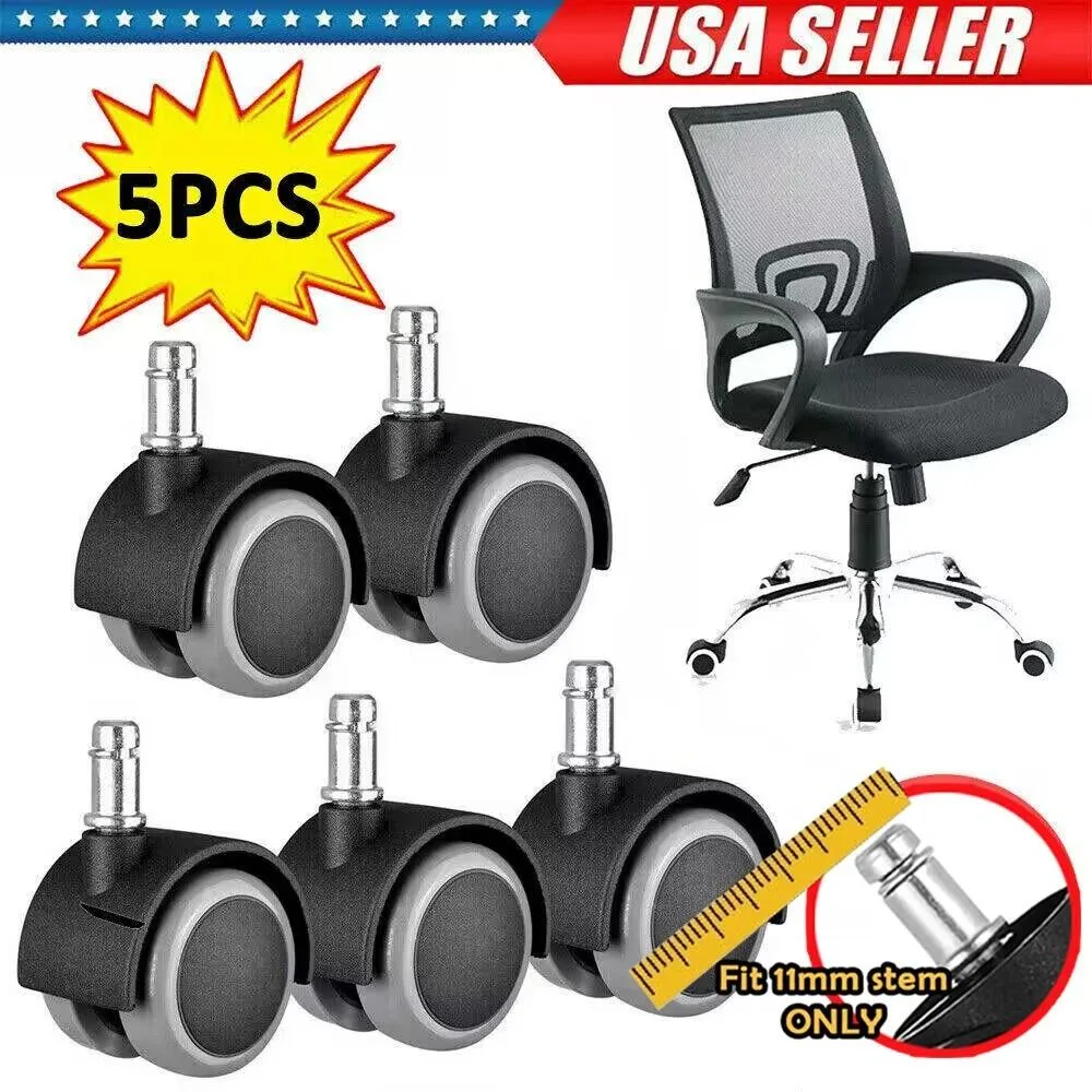 RAYBESTOS UNBRANDED RAYBESTOS UNBRANDED 5PCS Office Chair Caster Pu Swivel Wheels Heavy Duty 2 Inch US accessories - wheel — product photo