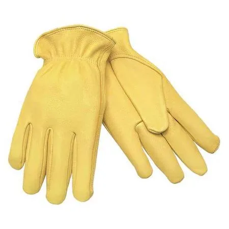 MCR Safety MCR Safety 3500L Leather Drivers Gloves Shirred Slip-On Cuff Keystone Thumb personal protective equipment — product photo