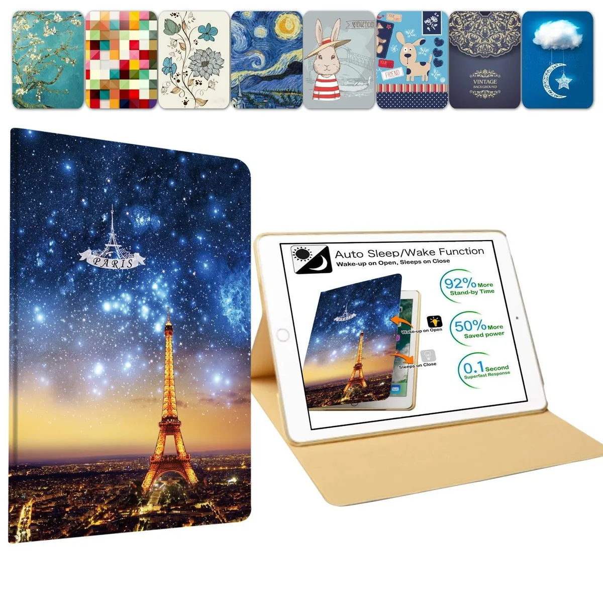 Adafruit Adafruit DuraSafe Case iPad 9.7" Air 1/2 5/6 Gen Paris Night — product photo