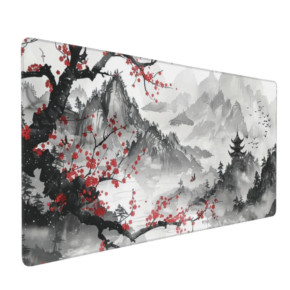  Keychron Mouse Pad 35.4 x 15.7 in Japanese Watercolor Cherry Blossom — product photo